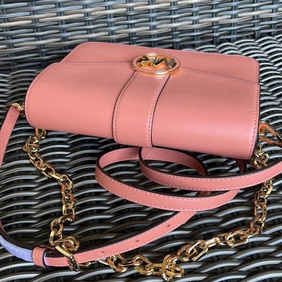 Michael Kors Carmen Medium Monogram Flap Crossbody Convertible Shoulder Bag - Picture 7 of 16